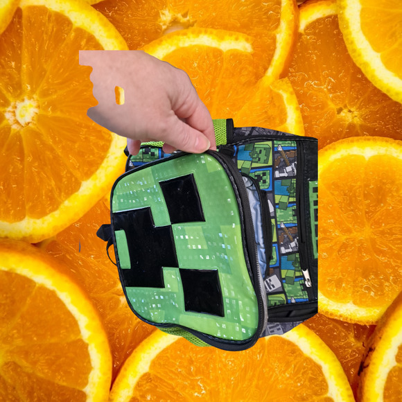 Minecraft Mods Backpack with Attached Thermal Lunch Bag - Picture 10 of 11